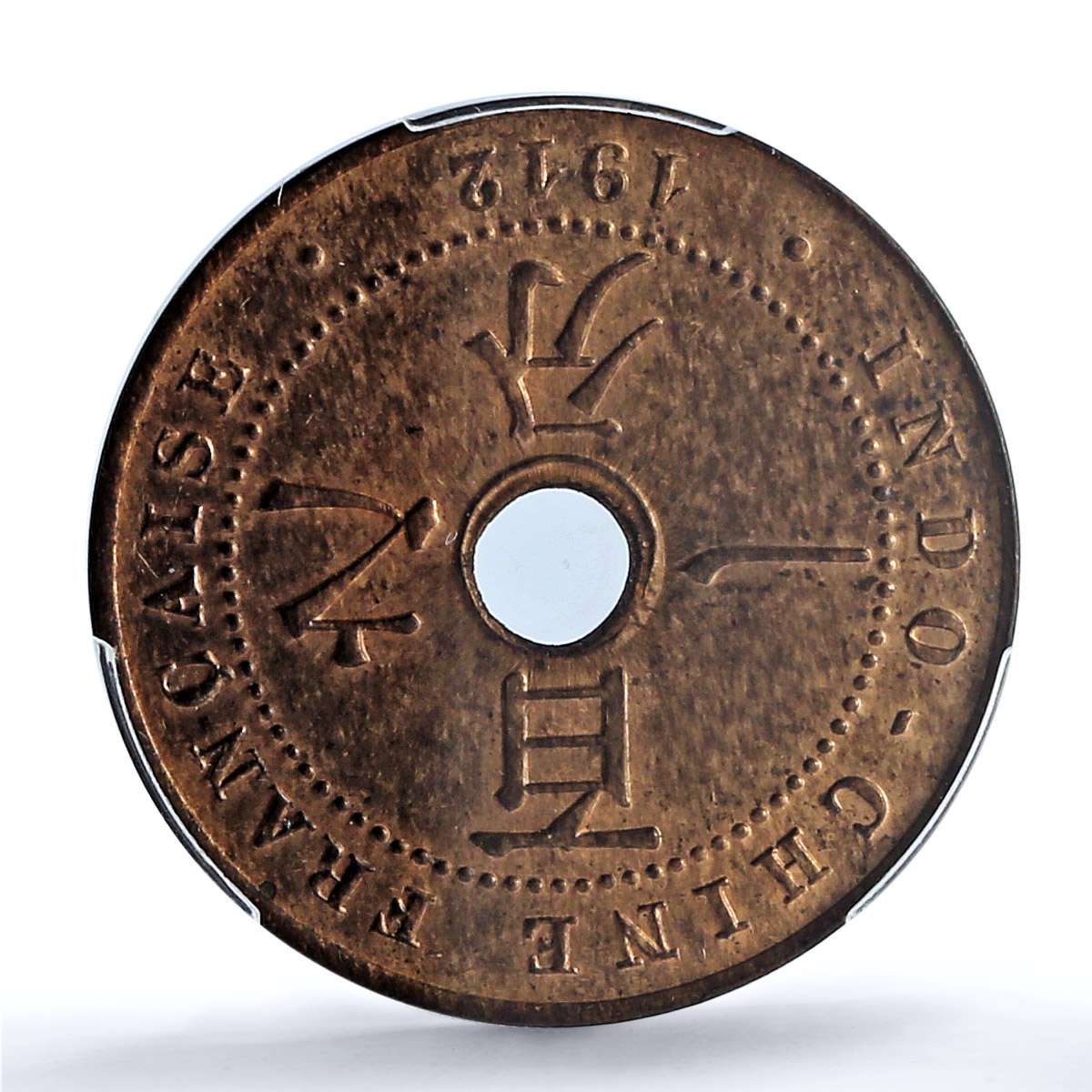 France French Indochina 1 cent Republic Coinage KM-12 MS64 PCGS bronze coin 1912 France French Indochina 1 cent Republic Coinage KM-12 MS64 PCGS bronze coin 1912