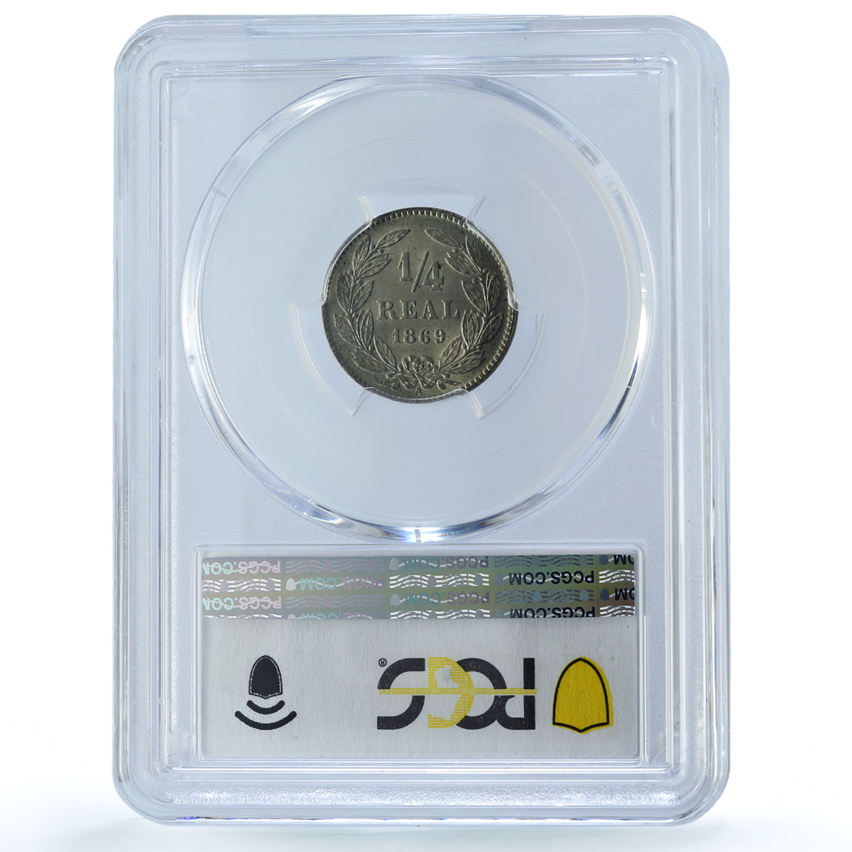 Honduras 1/4 real Republic Coinage Anchor Bee KM-31 MS65 PCGS NiBrass coin 1869 Honduras 1/4 real Republic Coinage Anchor Bee KM-31 MS65 PCGS NiBrass coin 1869