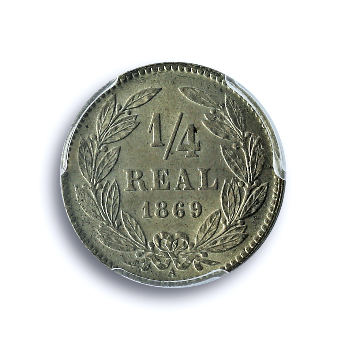 Honduras 1/4 real Republic Coinage Anchor Bee KM-31 MS65 PCGS NiBrass coin 1869 Honduras 1/4 real Republic Coinage Anchor Bee KM-31 MS65 PCGS NiBrass coin 1869