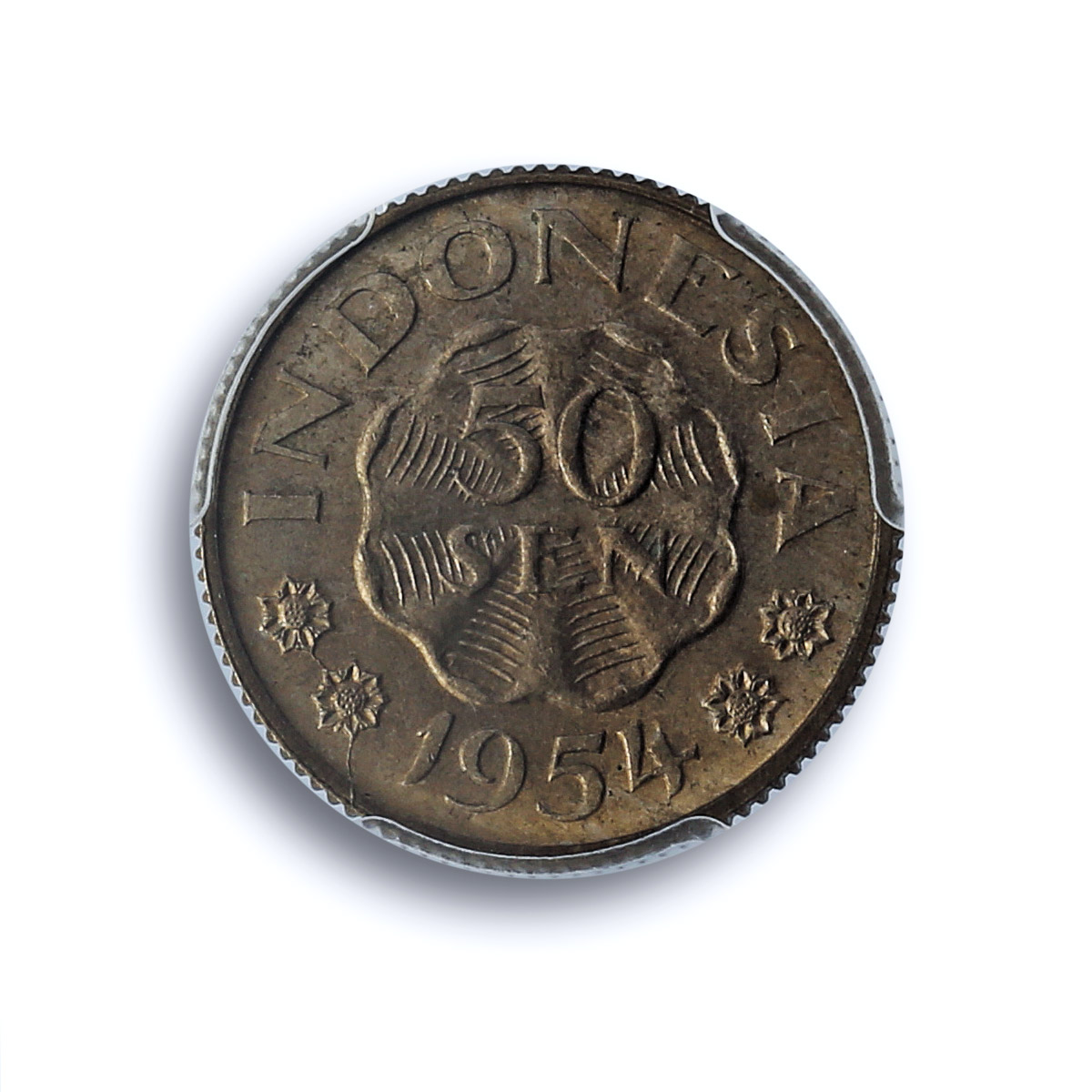Indonesia 50 sen Republic Coinage Diponegoro KM-10 MS64 PCGS CuNi coin 1954 Indonesia 50 sen Republic Coinage Diponegoro KM-10 MS64 PCGS CuNi coin 1954