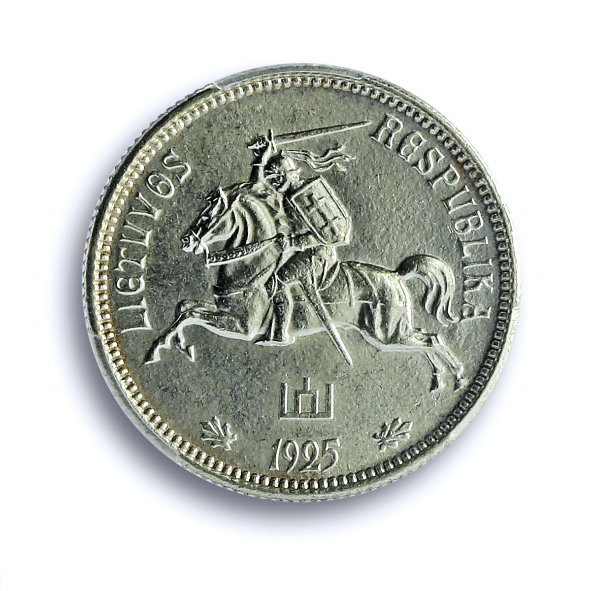 Lithuania 2 litu Republic Regular Coinage KM-77 UNC PCGS silver coin 1925 Lithuania 2 litu Republic Regular Coinage KM-77 UNC PCGS silver coin 1925