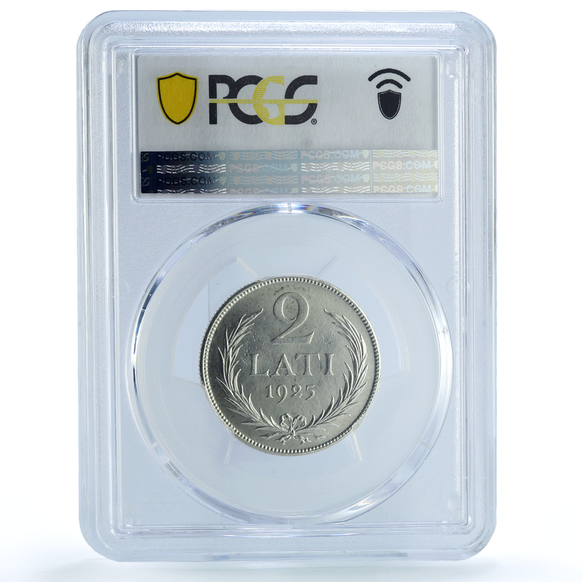 Latvia 2 lati Republic Regular Coinage KM-8 MS64 PCGS silver coin 1925 Latvia 2 lati Republic Regular Coinage KM-8 MS64 PCGS silver coin 1925