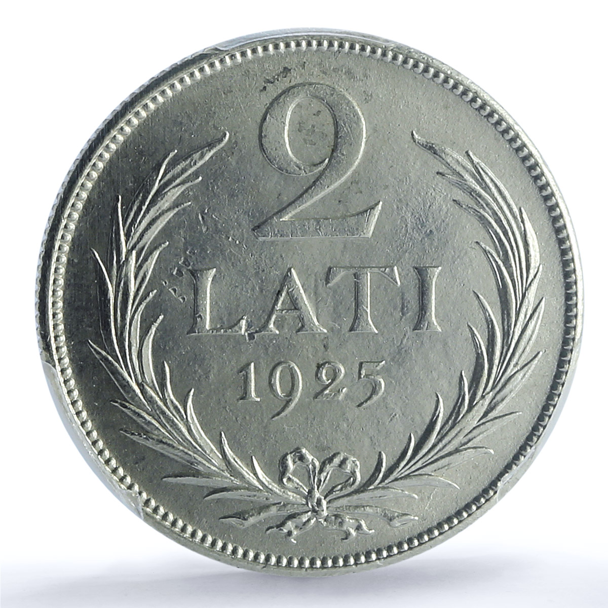 Latvia 2 lati Republic Regular Coinage KM-8 MS64 PCGS silver coin 1925 Latvia 2 lati Republic Regular Coinage KM-8 MS64 PCGS silver coin 1925