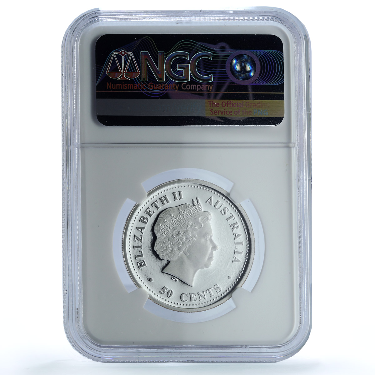 Australia 50 cents Year Snake KM-535 Lunar Series 1 PF 70 NGC silver coin 2001 Australia 50 cents Year Snake KM-535 Lunar Series 1 PF 70 NGC silver coin 2001