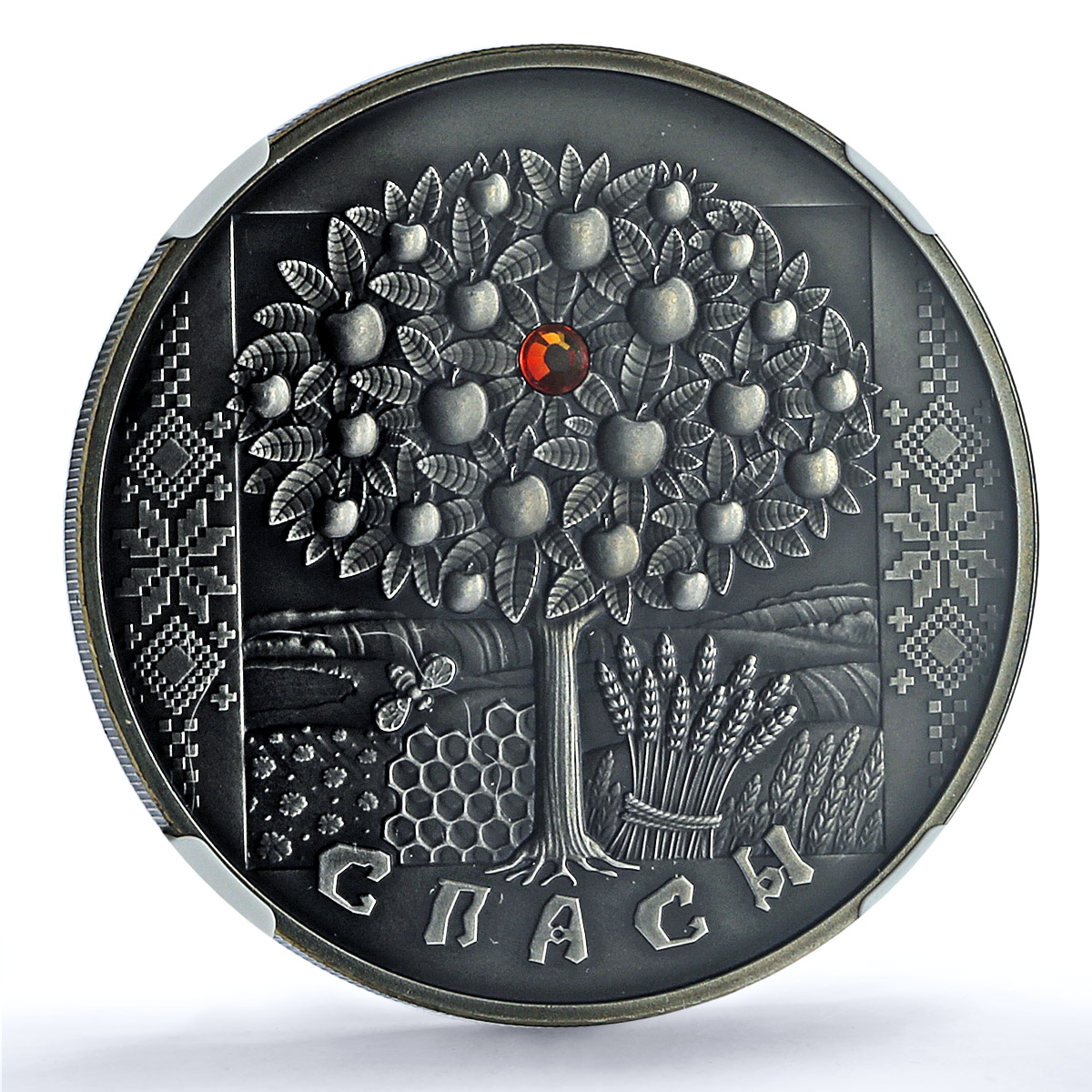 Belarus 20 roubles Spasy KM-198 Festivals Rites MS 70 NGC silver coin 2009