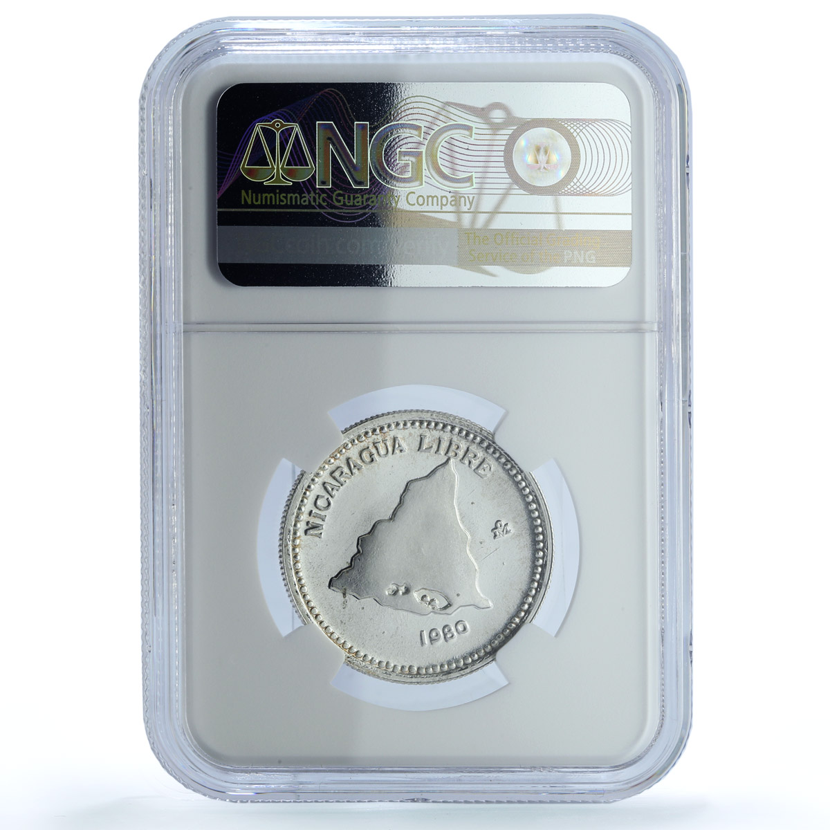 Nicaragua 500 cordobas Sandino KM-45 Revolutionary PF 67 NGC silver coin 1980