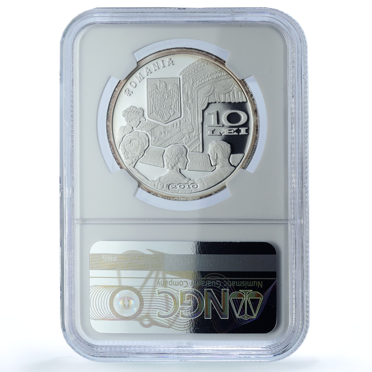 Romania 10 lei Hariclea Darclee KM-271 Music Singer PF 69 NGC silver coin 2010