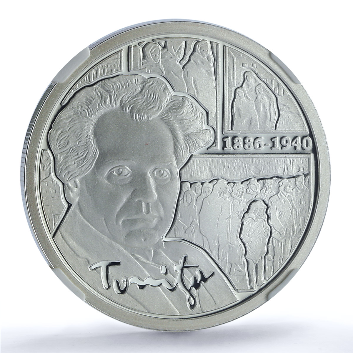 Romania 10 lei Nicolae Tonitza KM-299 Art Painter PF 70 NGC silver coin 2011 Romania 10 lei Nicolae Tonitza KM-299 Art Painter PF 70 NGC silver coin 2011