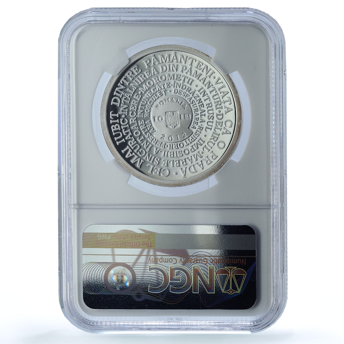 Romania 10 lei Marin Preda KM-305 Literature Writer PF 69 NGC silver coin 2012 Romania 10 lei Marin Preda KM-305 Literature Writer PF 69 NGC silver coin 2012