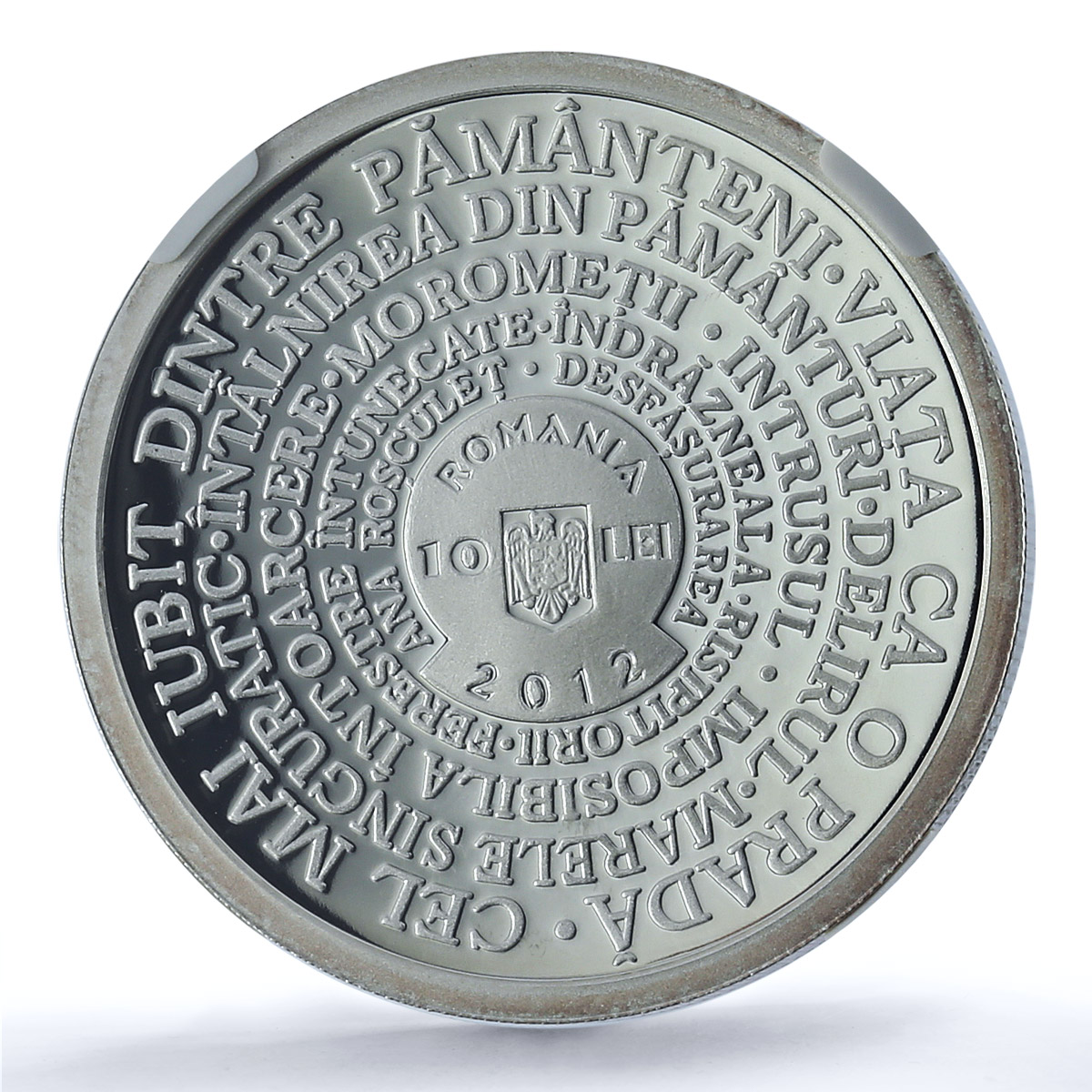 Romania 10 lei Marin Preda KM-305 Literature Writer PF 69 NGC silver coin 2012 Romania 10 lei Marin Preda KM-305 Literature Writer PF 69 NGC silver coin 2012