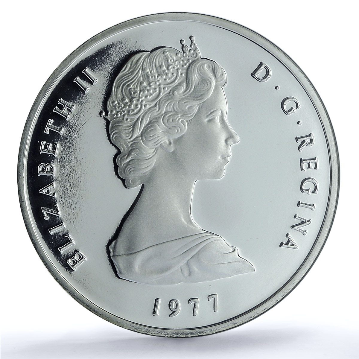 Turks Caicos Islands 20 crowns Queen Victoria KM-14 PF 69 NGC silver coin 1977