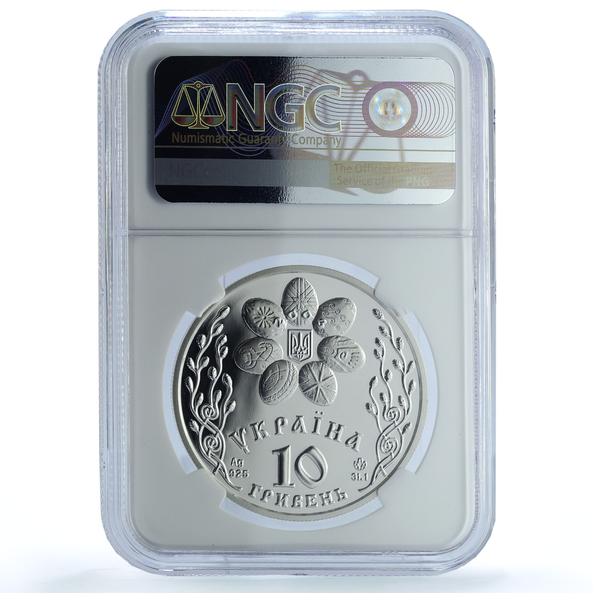 Ukraine 10 hryvnias Easter KM-192 Religion Holidays PF 70 NGC silver coin 2003
