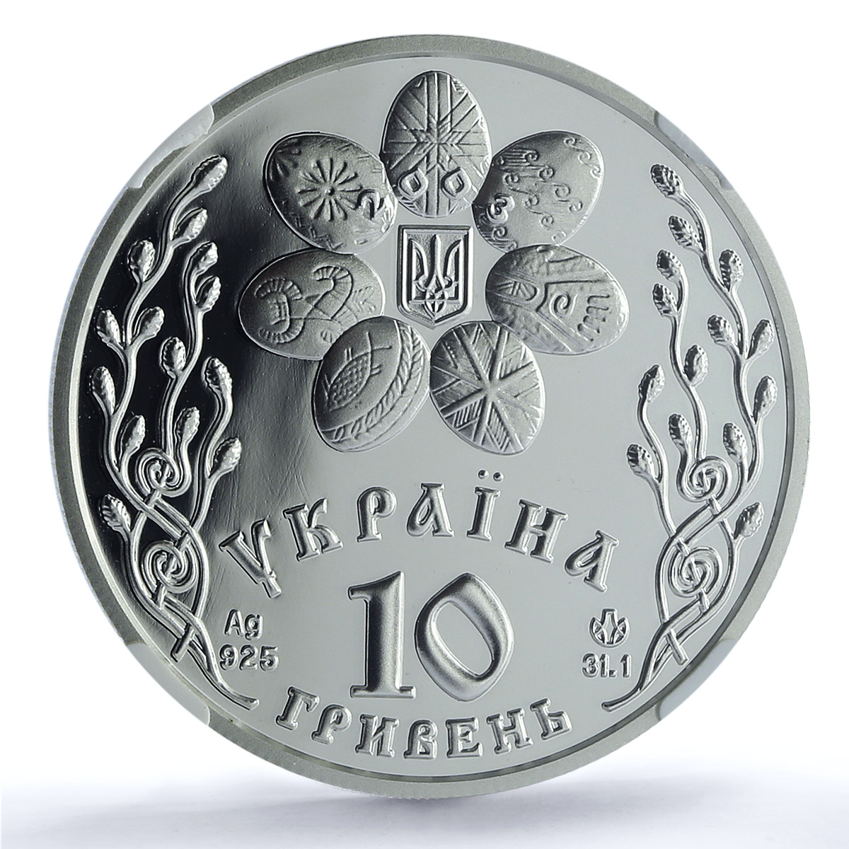 Ukraine 10 hryvnias Easter KM-192 Religion Holidays PF 70 NGC silver coin 2003