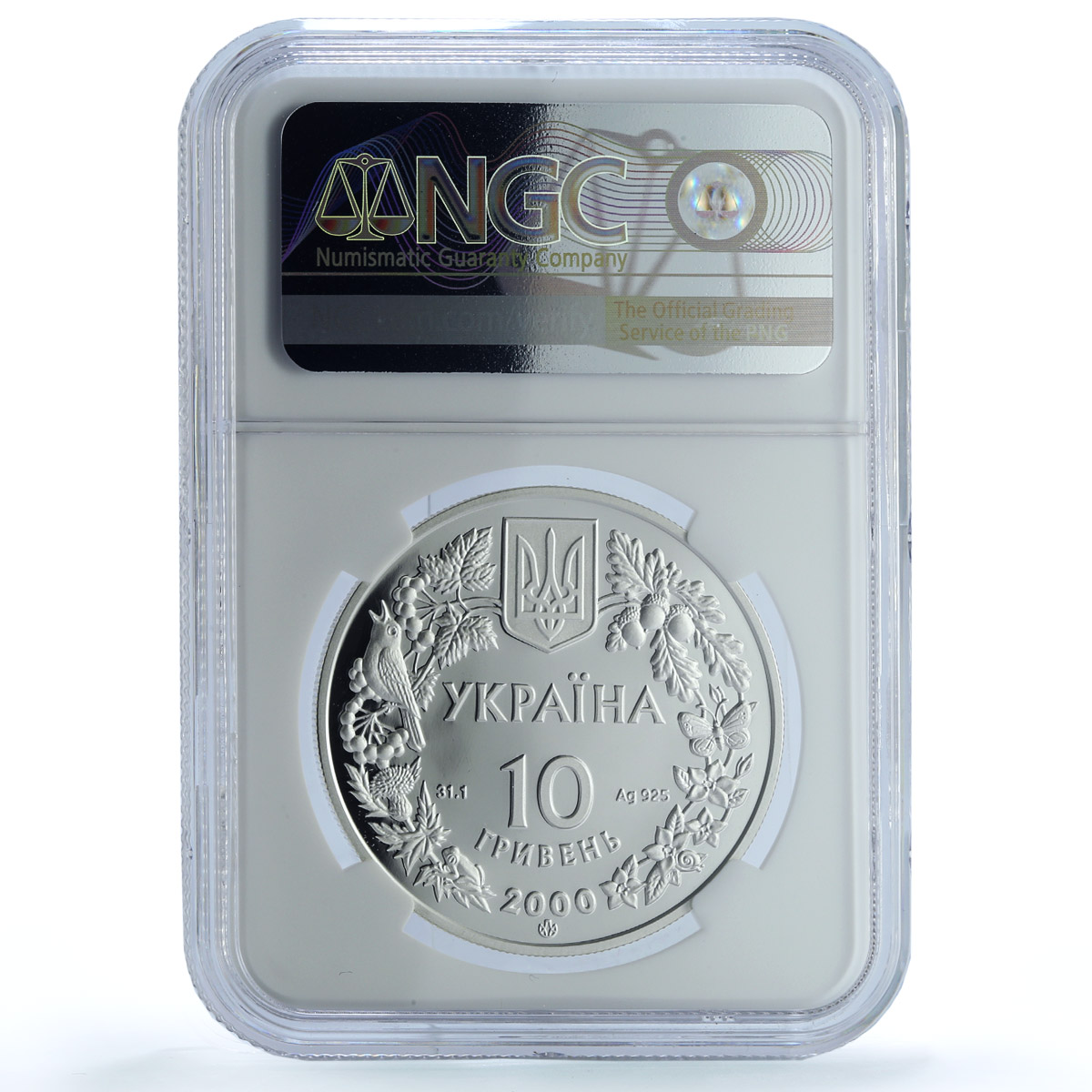Ukraine 10 hryvnias Freshwater Crab KM-121 Fauna PF 69 NGC silver coin 2000