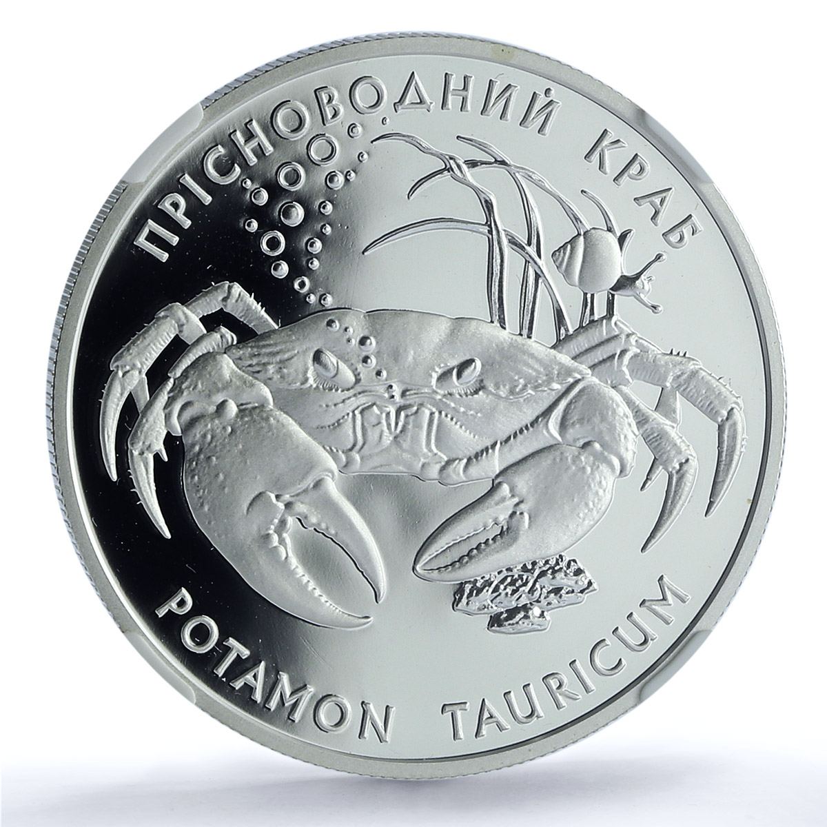 Ukraine 10 hryvnias Freshwater Crab KM-121 Fauna PF 69 NGC silver coin 2000