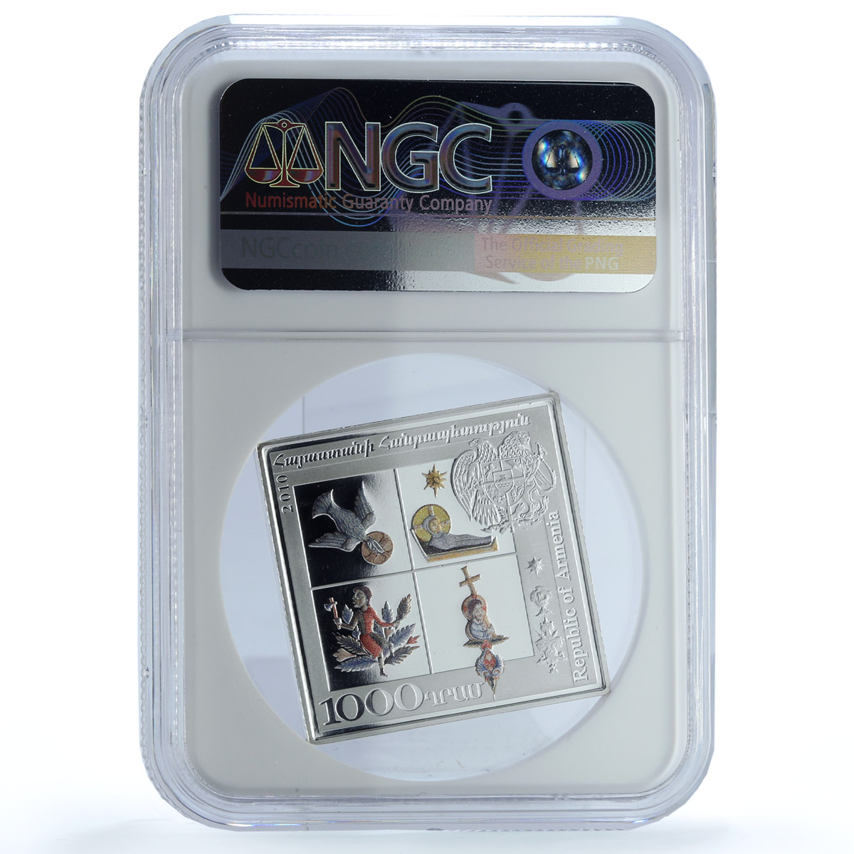 Armenia 1000 dram Annunciation KM-266 Religion Art PF 69 NGC silver coin 2010 Armenia 1000 dram Annunciation KM-266 Religion Art PF 69 NGC silver coin 2010