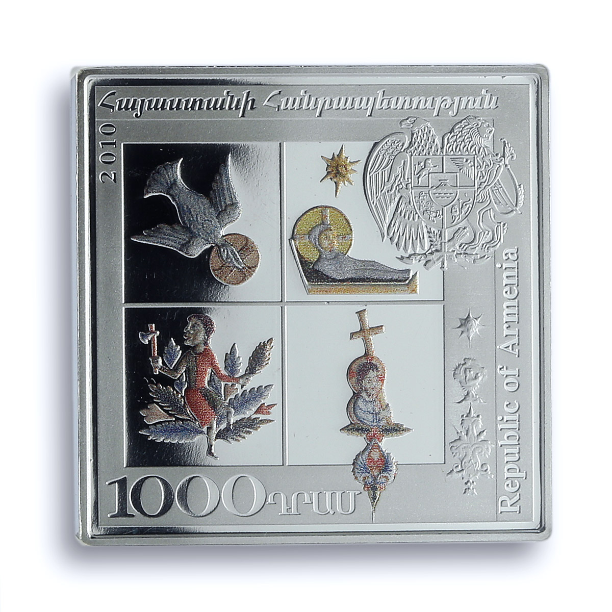 Armenia 1000 dram Annunciation KM-266 Religion Art PF 69 NGC silver coin 2010 Armenia 1000 dram Annunciation KM-266 Religion Art PF 69 NGC silver coin 2010