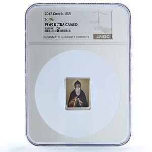 Cook Islands 5 dollars St. Ilia Muromsky Religion PF 69 NGC silver coin 2012