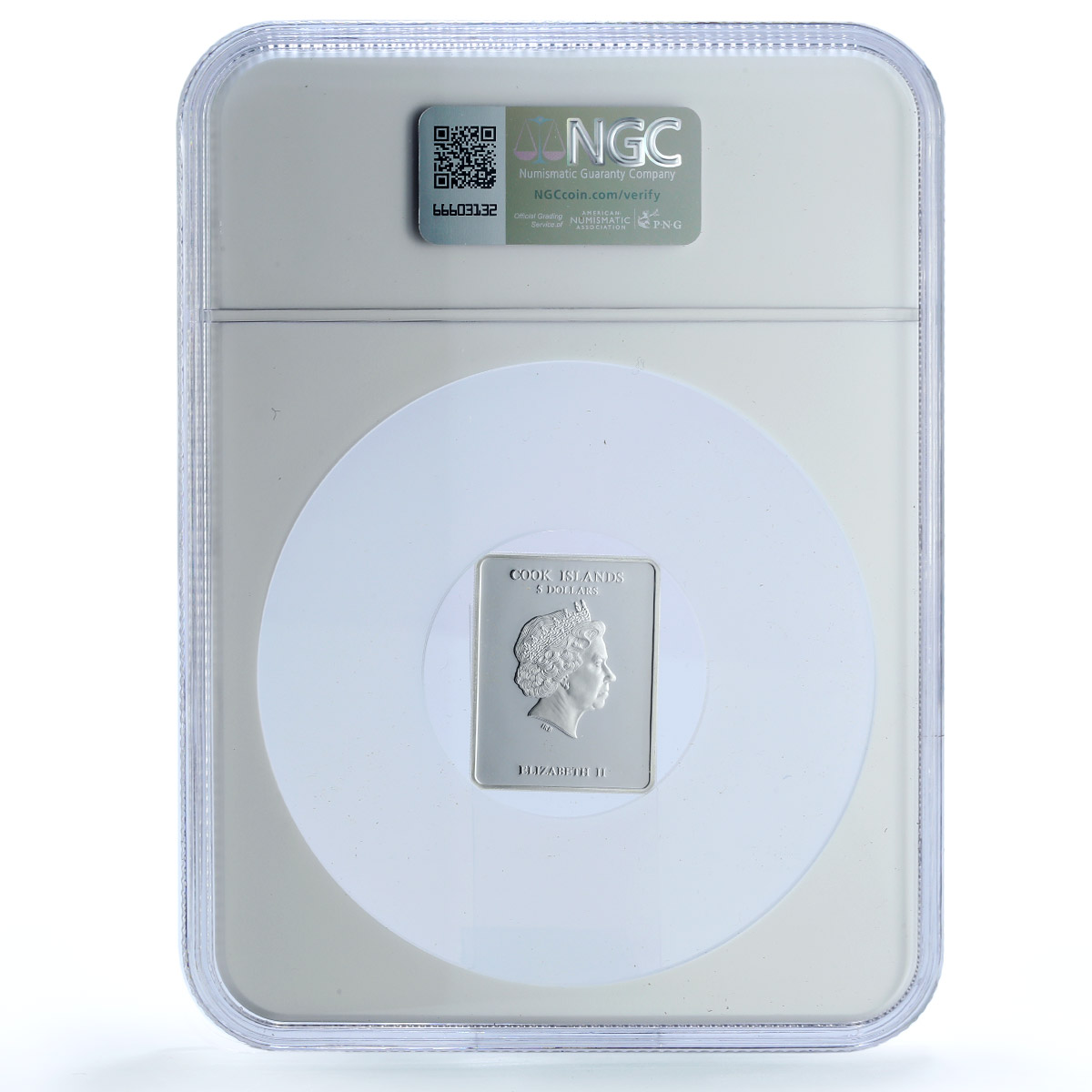 Cook Islands 5 dollars St. Valentina KM-2003 Religion PF 67 NGC silver coin 2012