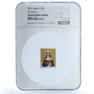 Cook Islands 5 dollars St. Tatiana Religion Saints PF 69 NGC silver coin 2011