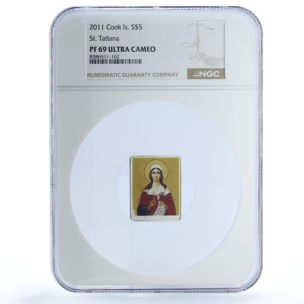 Cook Islands 5 dollars St. Tatiana Religion Saints PF 69 NGC silver coin 2011 Cook Islands 5 dollars St. Tatiana Religion Saints PF 69 NGC silver coin 2011