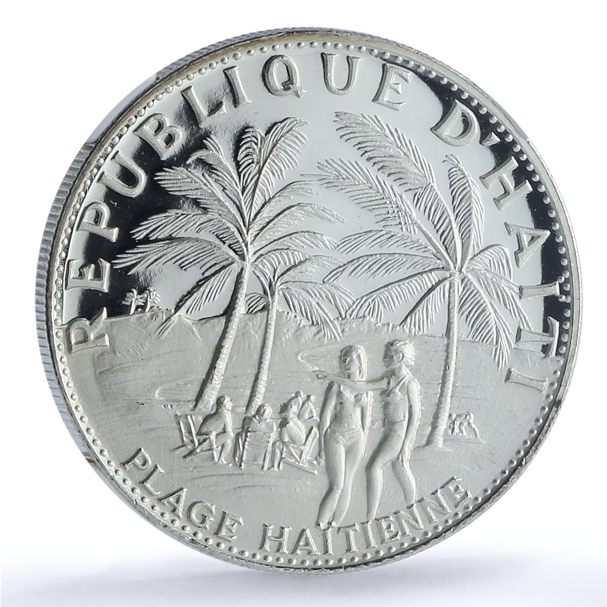 Haiti 5 gourdes Haitienne Paradise KM-78 PF 68 NGC silver coin 1971 Haiti 5 gourdes Haitienne Paradise KM-78 PF 68 NGC silver coin 1971