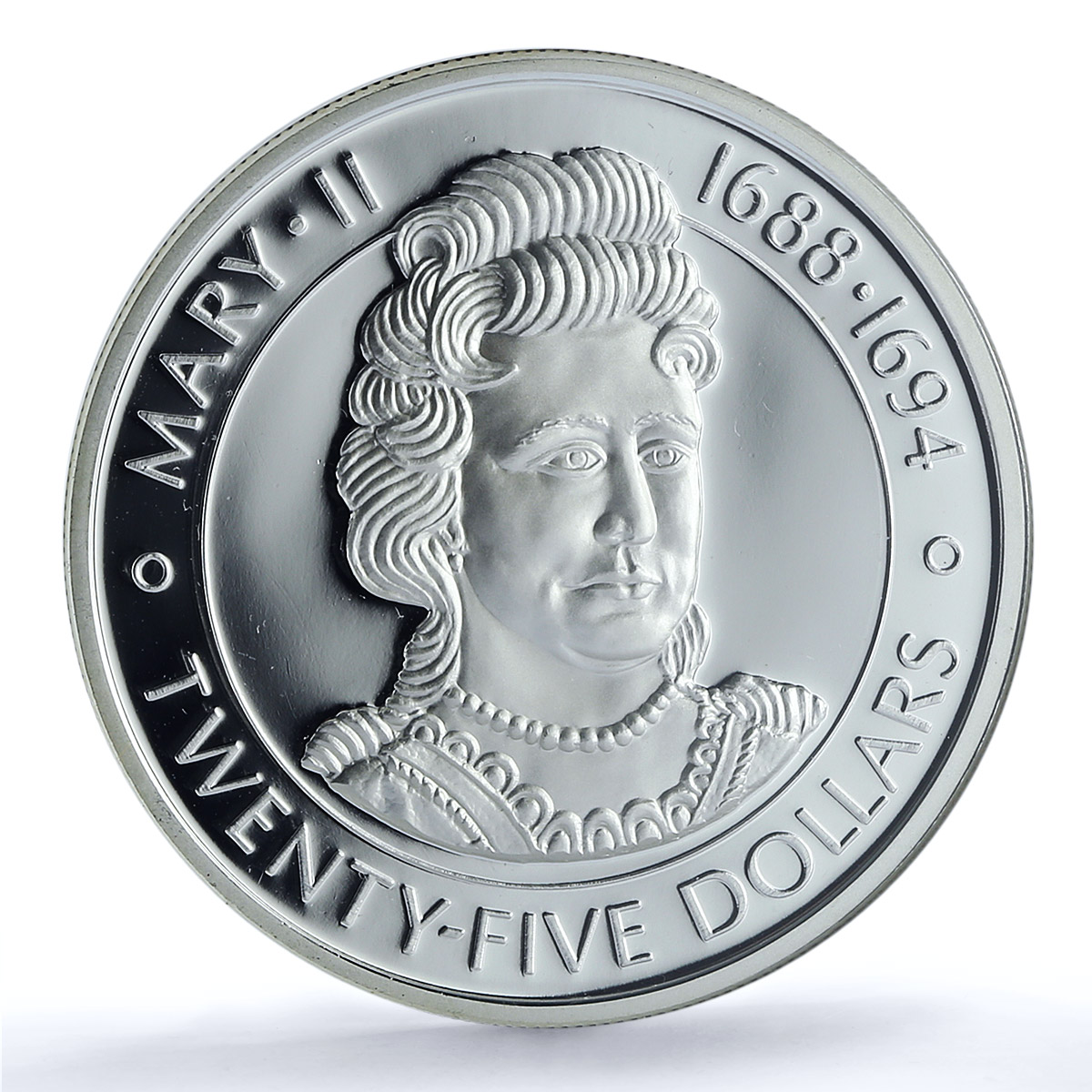 Cayman Islands 25 dollars Queen Mary II KM-18 PF 70 NGC silver coin 1977 Cayman Islands 25 dollars Queen Mary II KM-18 PF 70 NGC silver coin 1977