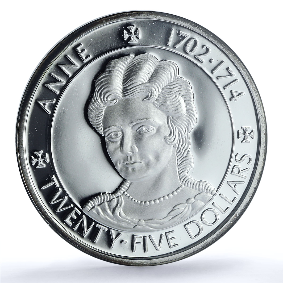 Cayman Islands 25 dollars Queen Anne KM-19 PF 69 NGC silver coin 1977 Cayman Islands 25 dollars Queen Anne KM-19 PF 69 NGC silver coin 1977