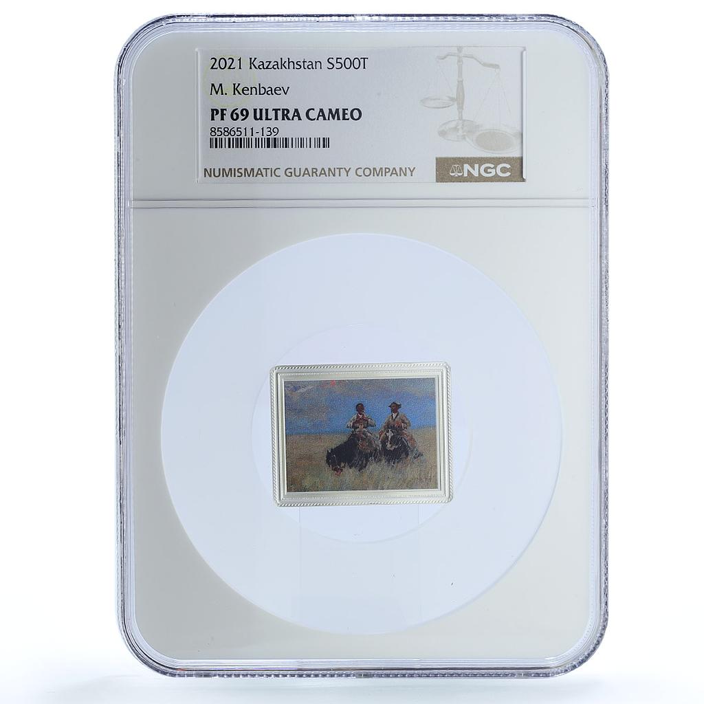 Kazakhstan 500 tenge Kenbaev Art Painter Horses PF 69 NGC silver coin 2024 Kazakhstan 500 tenge Kenbaev Art Painter Horses PF 69 NGC silver coin 2024