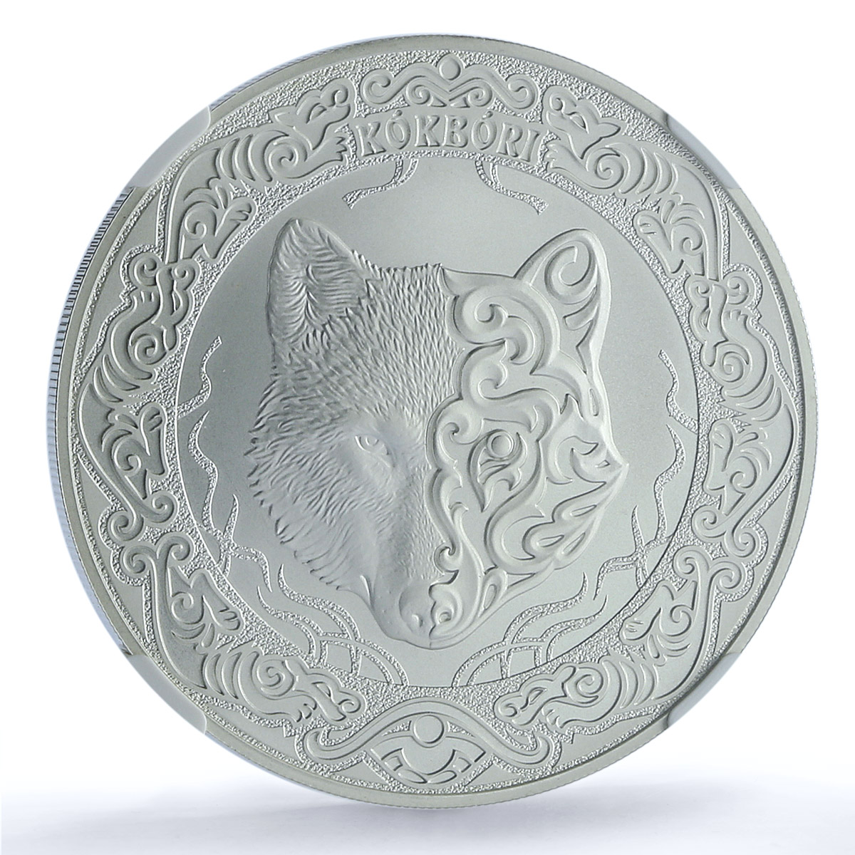 Kazakhstan 1 tenge Kokbori Sky Wolf Hologram MS 70 NGC silver coin 2025 Kazakhstan 1 tenge Kokbori Sky Wolf Hologram MS 70 NGC silver coin 2025