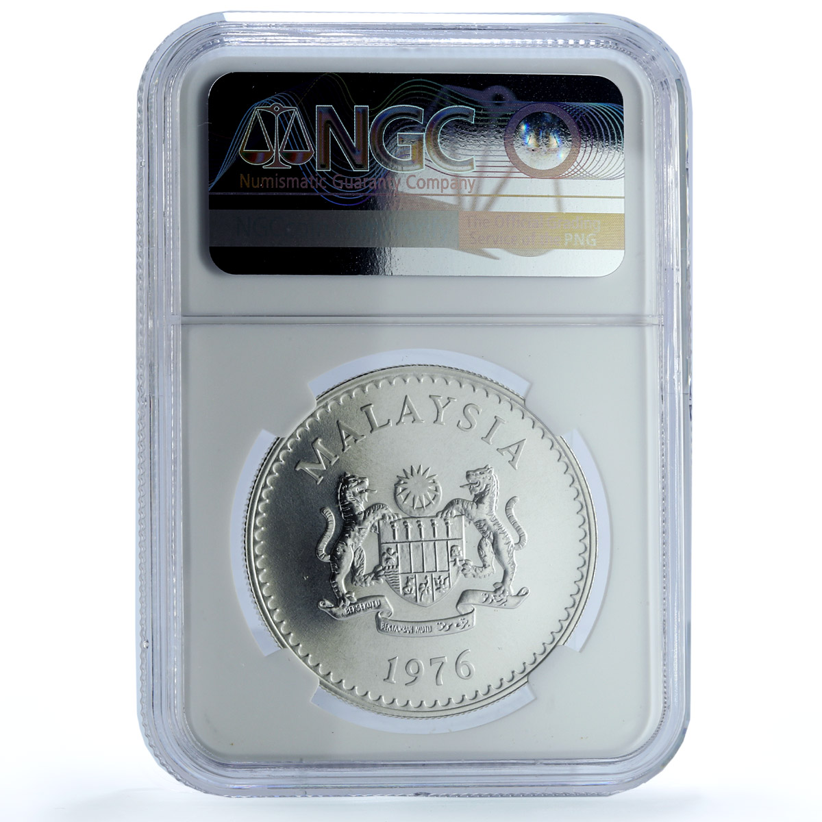 Malaysia 15 ringgit Gaur KM-19 Conservation Fauna Bull MS69 NGC silver coin 1976 Malaysia 15 ringgit Gaur KM-19 Conservation Fauna Bull MS69 NGC silver coin 1976