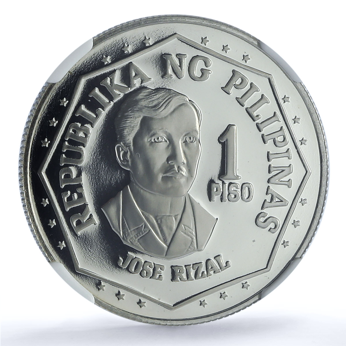Philippines 1 piso Republic KM-209.2 Jose Rizal PF 70 NGC CuNi coin 1982 Philippines 1 piso Republic KM-209.2 Jose Rizal PF 70 NGC CuNi coin 1982