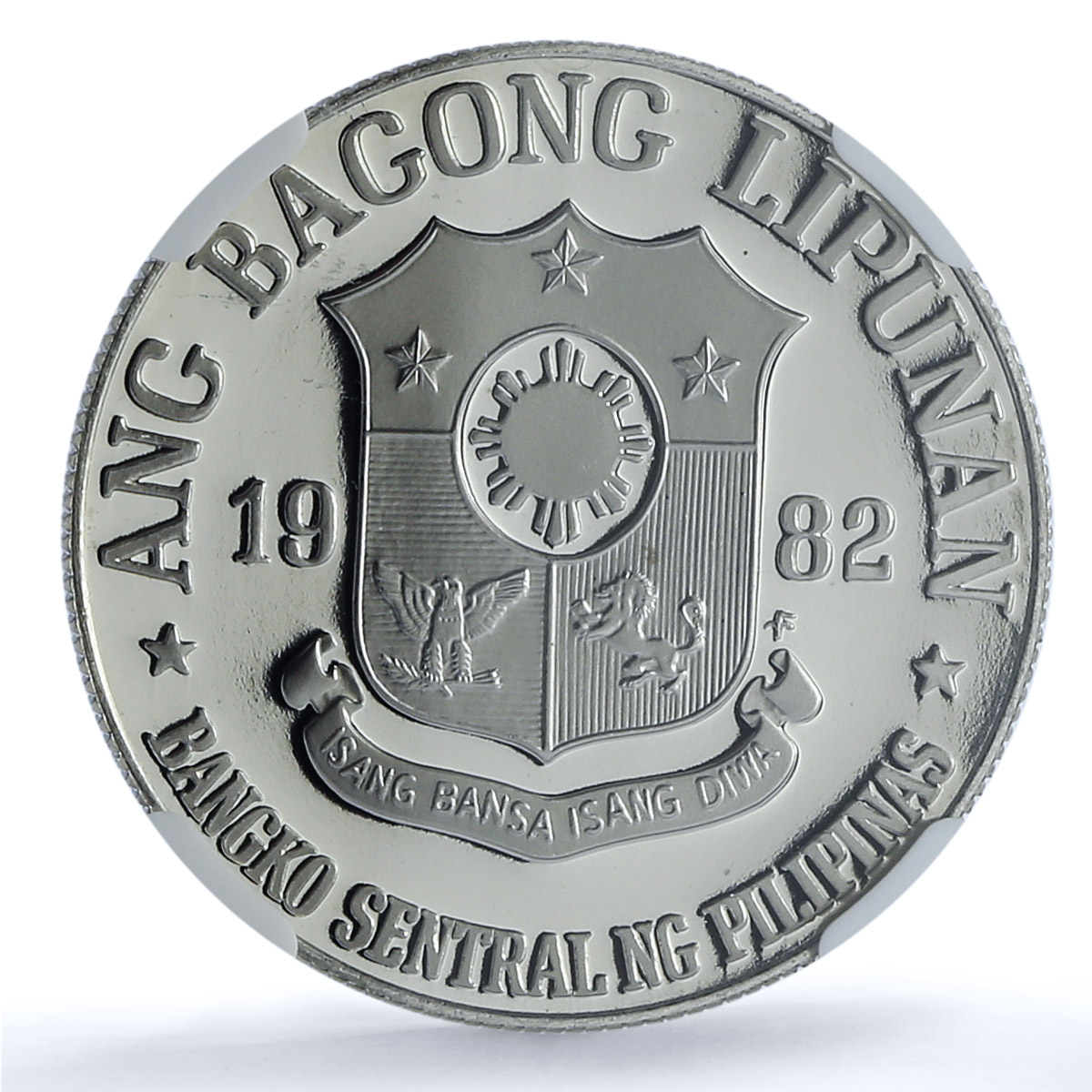 Philippines 1 piso Republic KM-209.2 Jose Rizal PF 70 NGC CuNi coin 1982 Philippines 1 piso Republic KM-209.2 Jose Rizal PF 70 NGC CuNi coin 1982