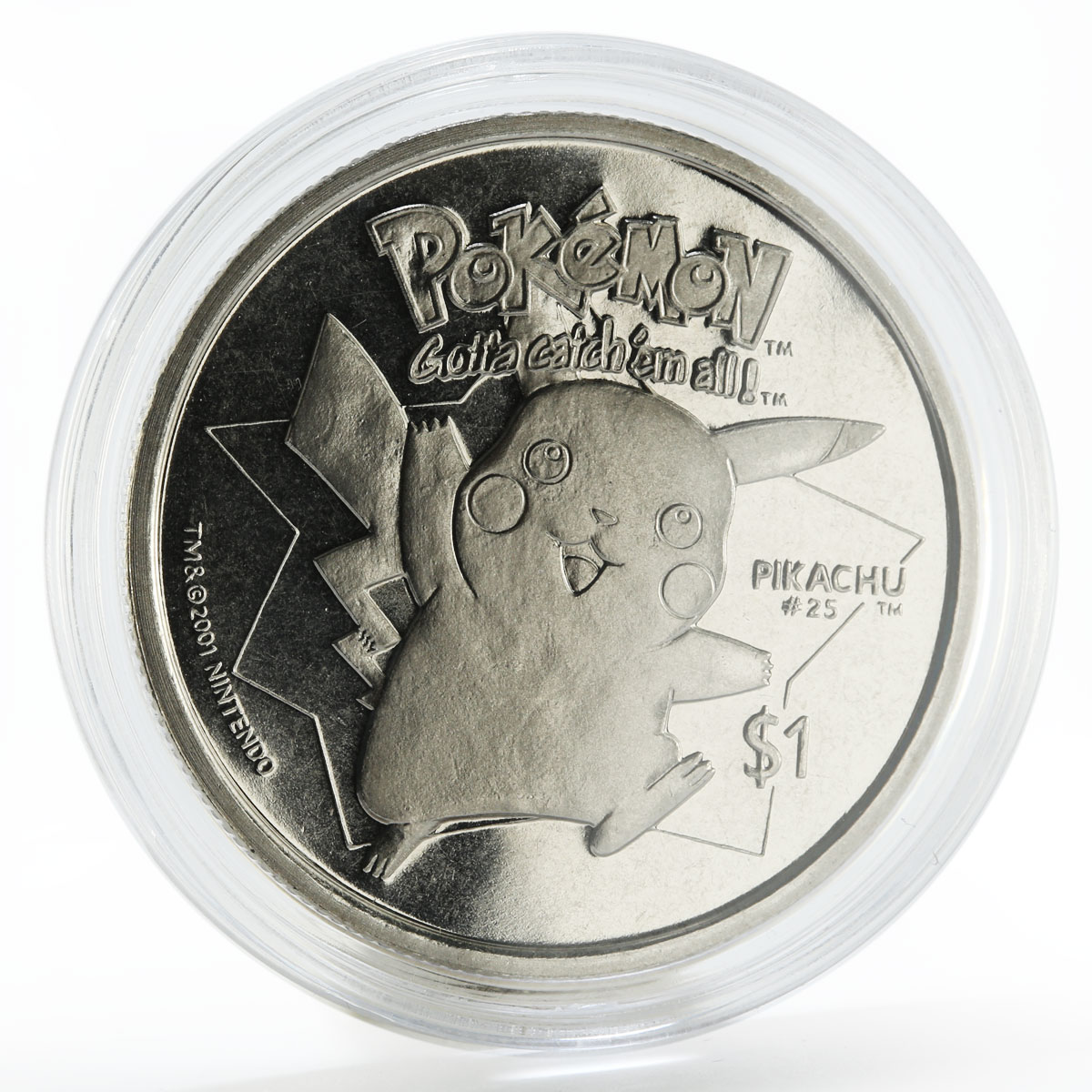 Niue 1 dollar Pokemon Pikachu copper-nickel coin 2001