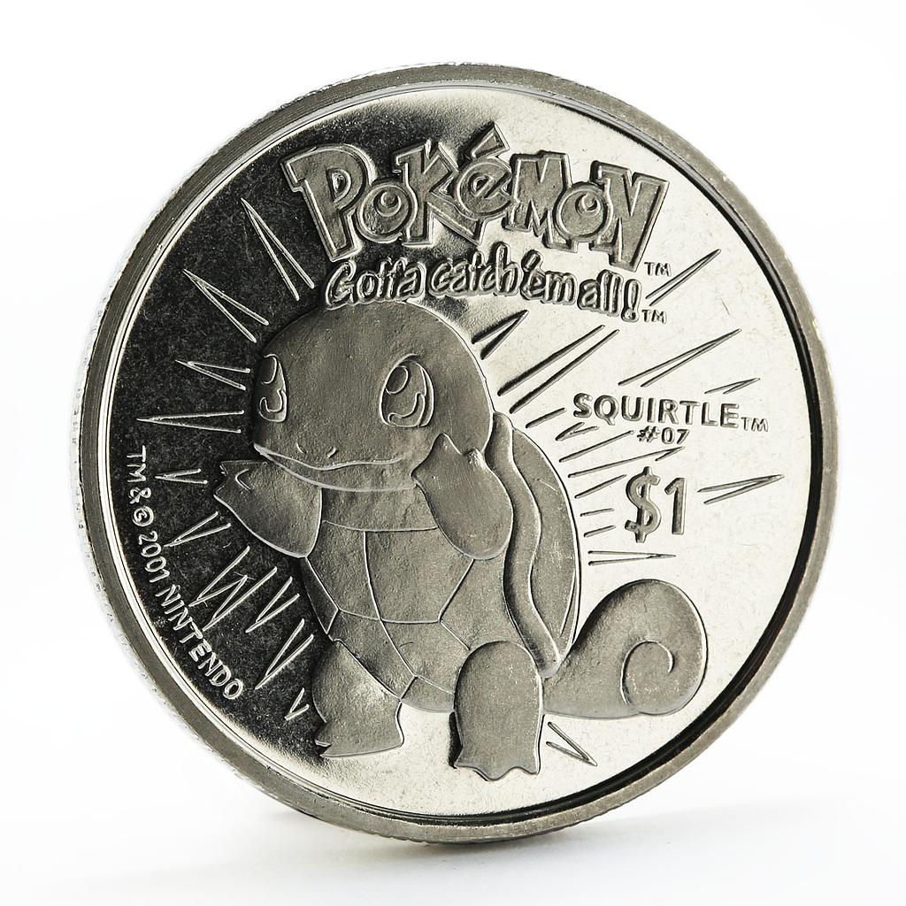 Niue 1 dollar Pokemon Squirtle copper-nickel coin 2001