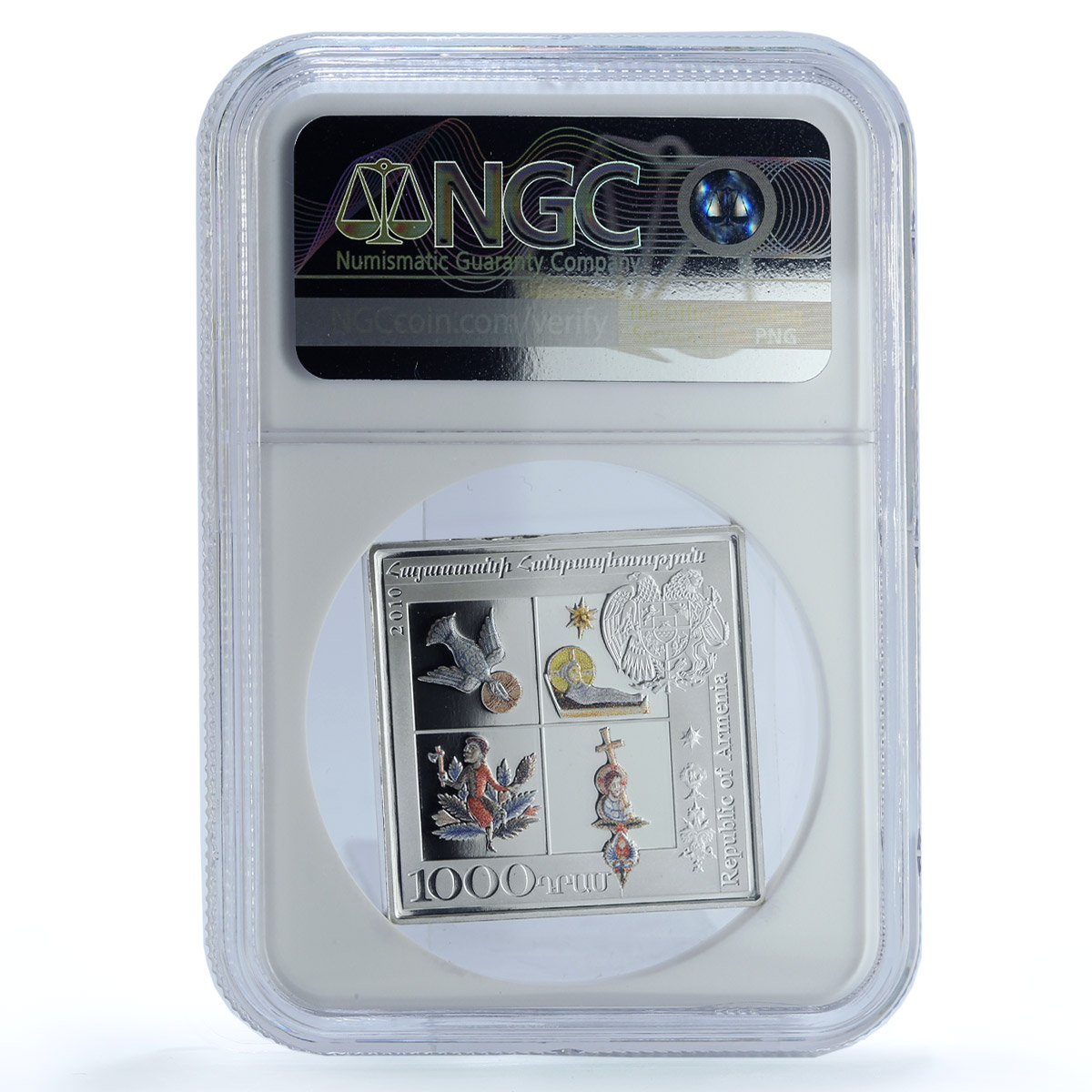 Armenia 1000 dram Entry Jerusalem KM-268 Religion Art PF 69 NGC silver coin 2010