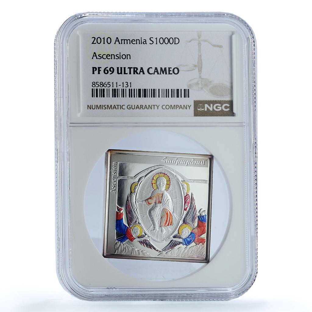 Armenia 1000 dram Ascension KM-269 Religion Art PF 69 NGC silver coin 2010 Armenia 1000 dram Ascension KM-269 Religion Art PF 69 NGC silver coin 2010