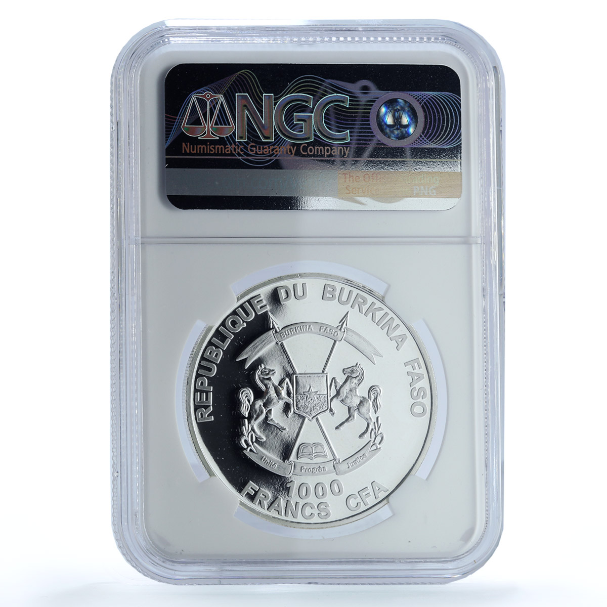Burkina Faso 1000 francs Poseidon KM-26 Mythology Gods PF69 NGC silver coin 2014 Burkina Faso 1000 francs Poseidon KM-26 Mythology Gods PF69 NGC silver coin 2014