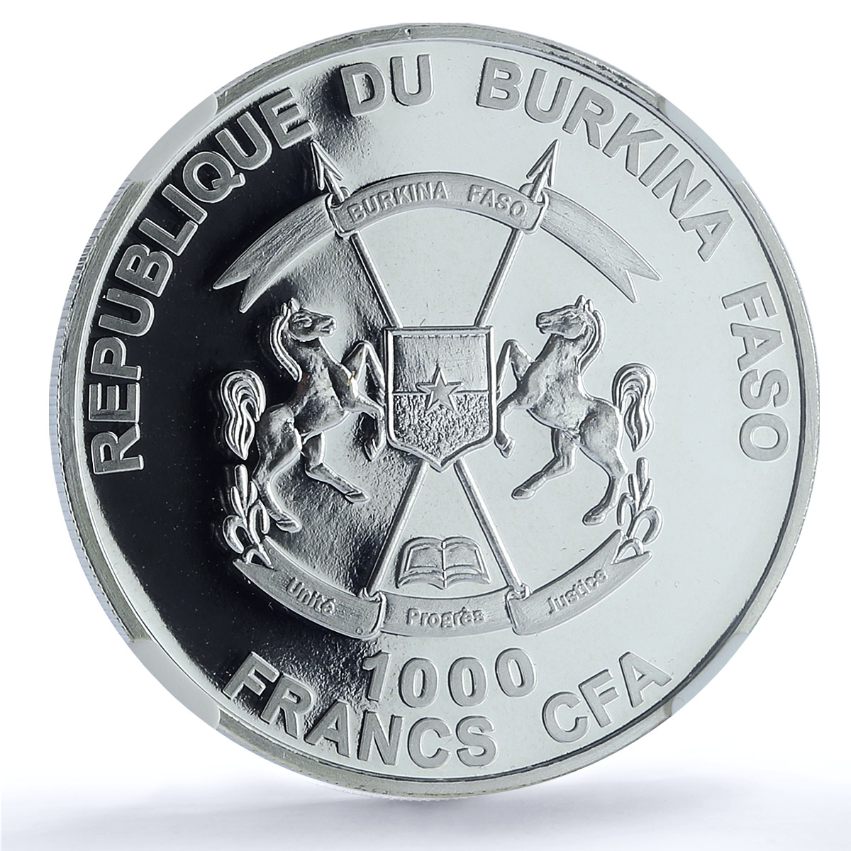 Burkina Faso 1000 francs Poseidon KM-26 Mythology Gods PF69 NGC silver coin 2014 Burkina Faso 1000 francs Poseidon KM-26 Mythology Gods PF69 NGC silver coin 2014