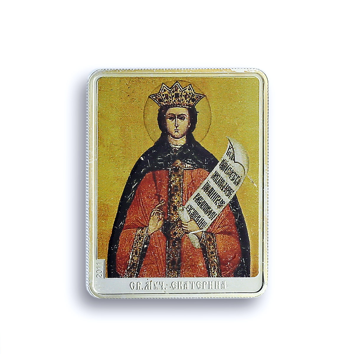 Cook Islands 5 dollars St. Catherine KM-1355 Religion PF 69 NGC silver coin 2011