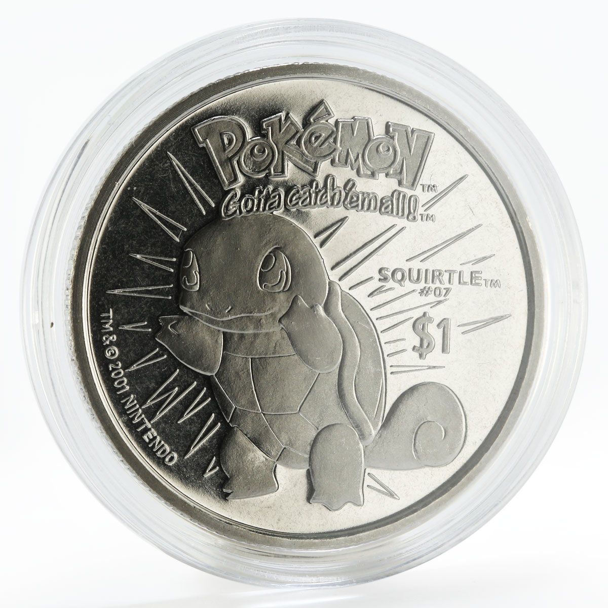 Niue 1 dollar Pokemon Squirtle copper-nickel coin 2001