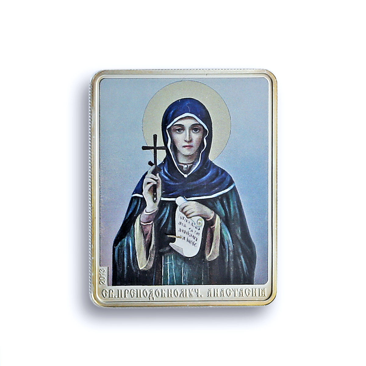 Cook Islands 5 dollars St. Anastasia KM-2086 Religion PF 70 NGC silver coin 2013