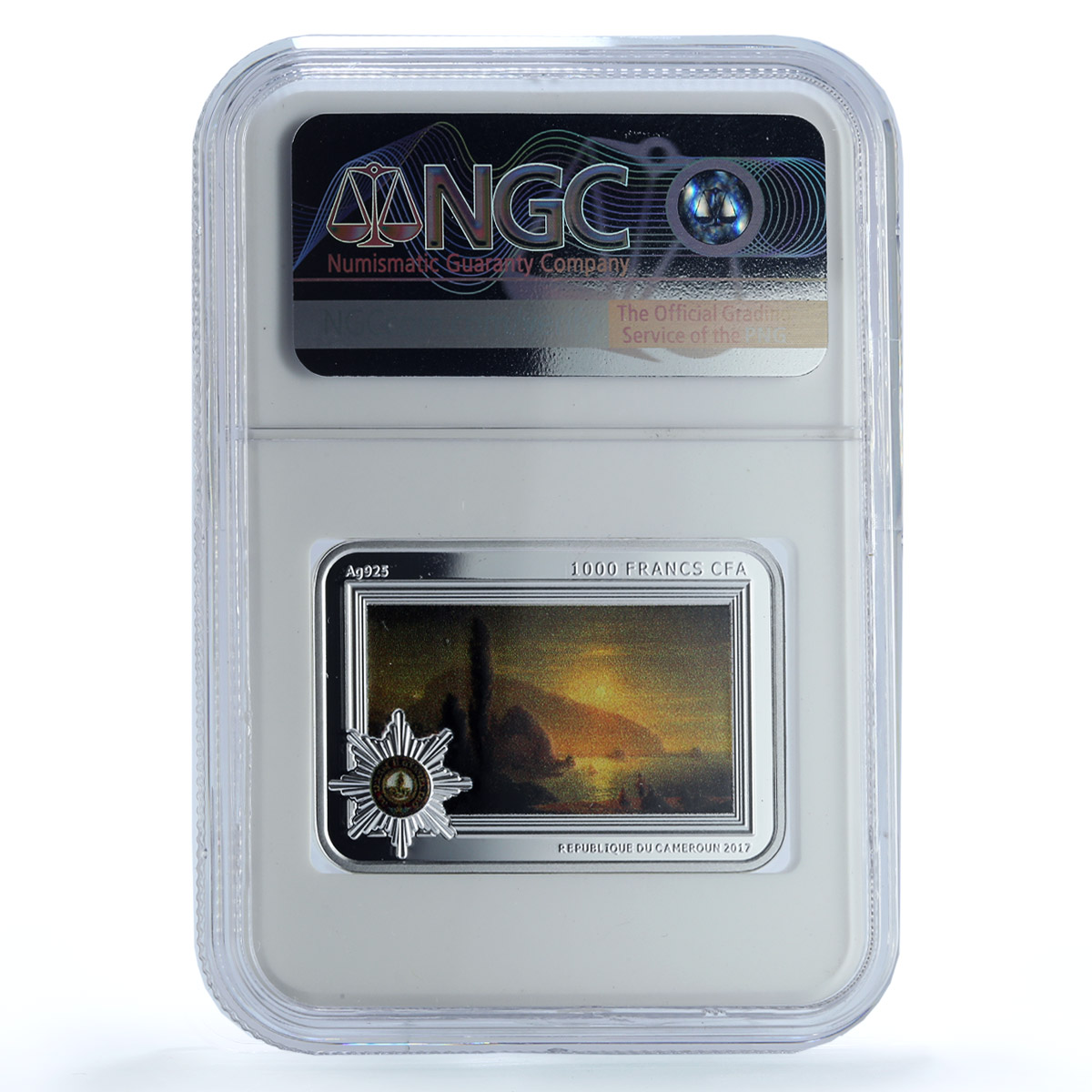Cameroon 1000 francs Aivazovsky Art Painter Ship PF 70 NGC silver coin 2017 Cameroon 1000 francs Aivazovsky Art Painter Ship PF 70 NGC silver coin 2017