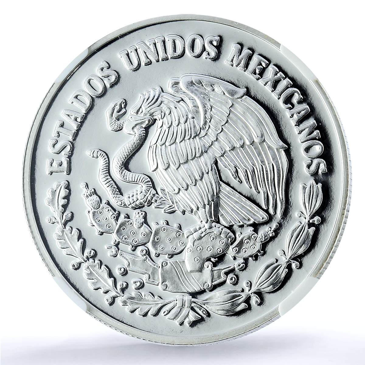 Mexico 5 pesos Lobo KM-627 Wildlife Fauna WWF Wolf PF 69 NGC silver coin 1998 Mexico 5 pesos Lobo KM-627 Wildlife Fauna WWF Wolf PF 69 NGC silver coin 1998