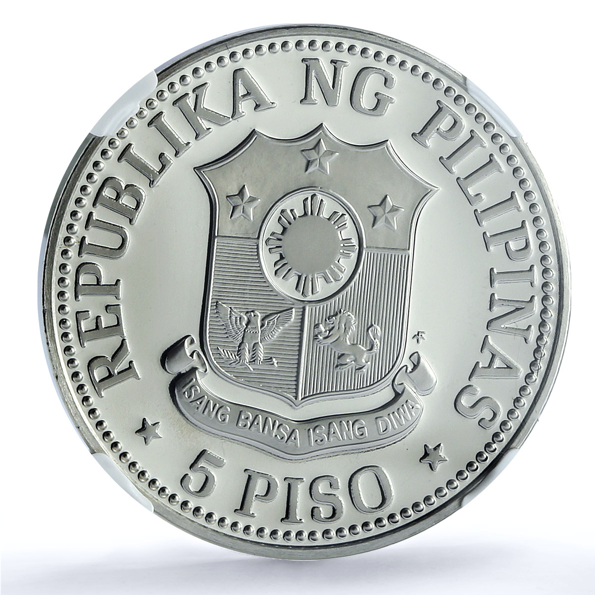 Philippines 5 piso Marcos New Society KM-210.2 PF 69 NGC nickel coin 1980 Philippines 5 piso Marcos New Society KM-210.2 PF 69 NGC nickel coin 1980