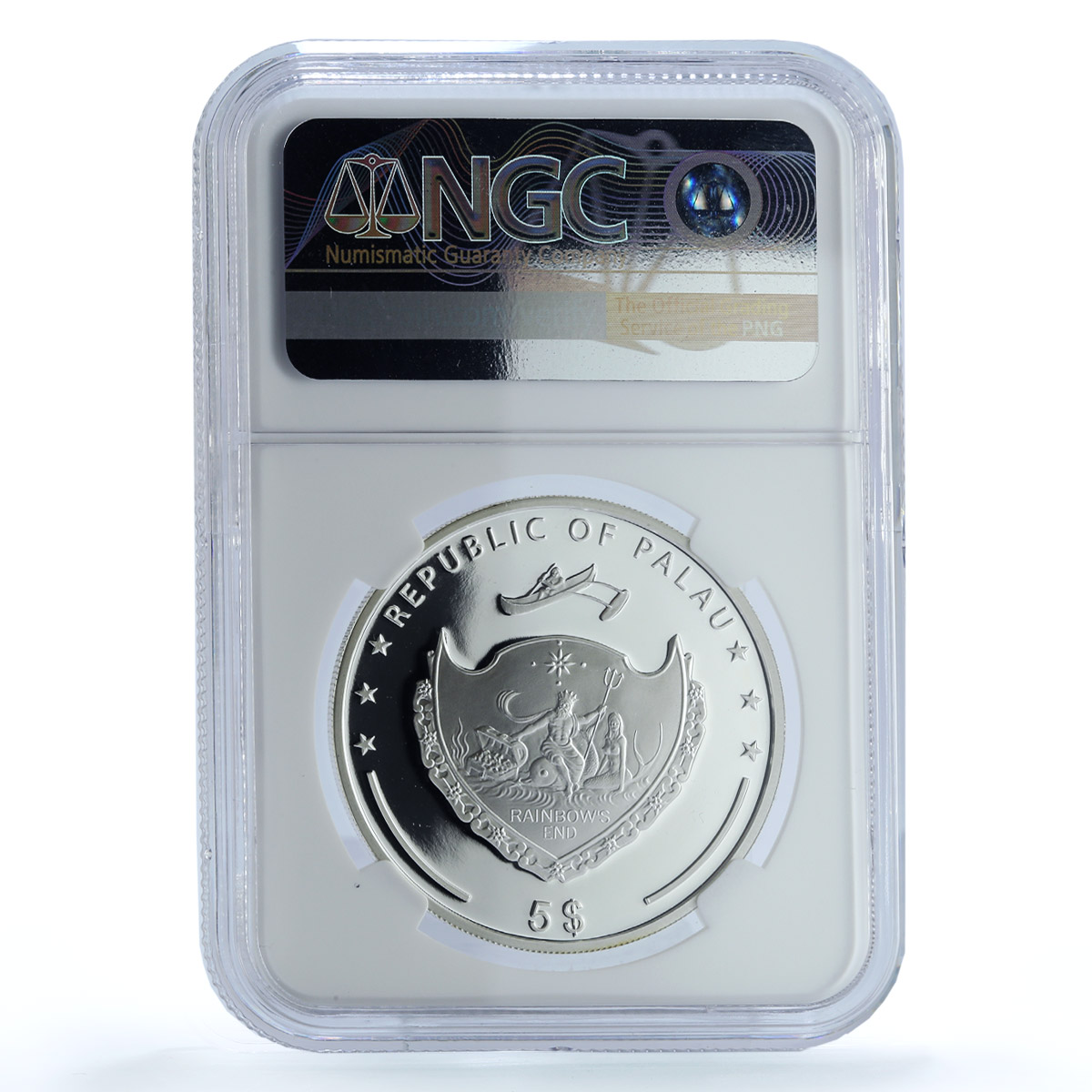 Palau 5 dollars Ounce of Luck KM-189 Flora Clover PF 69 NGC silver coin 2006 Palau 5 dollars Ounce of Luck KM-189 Flora Clover PF 69 NGC silver coin 2006