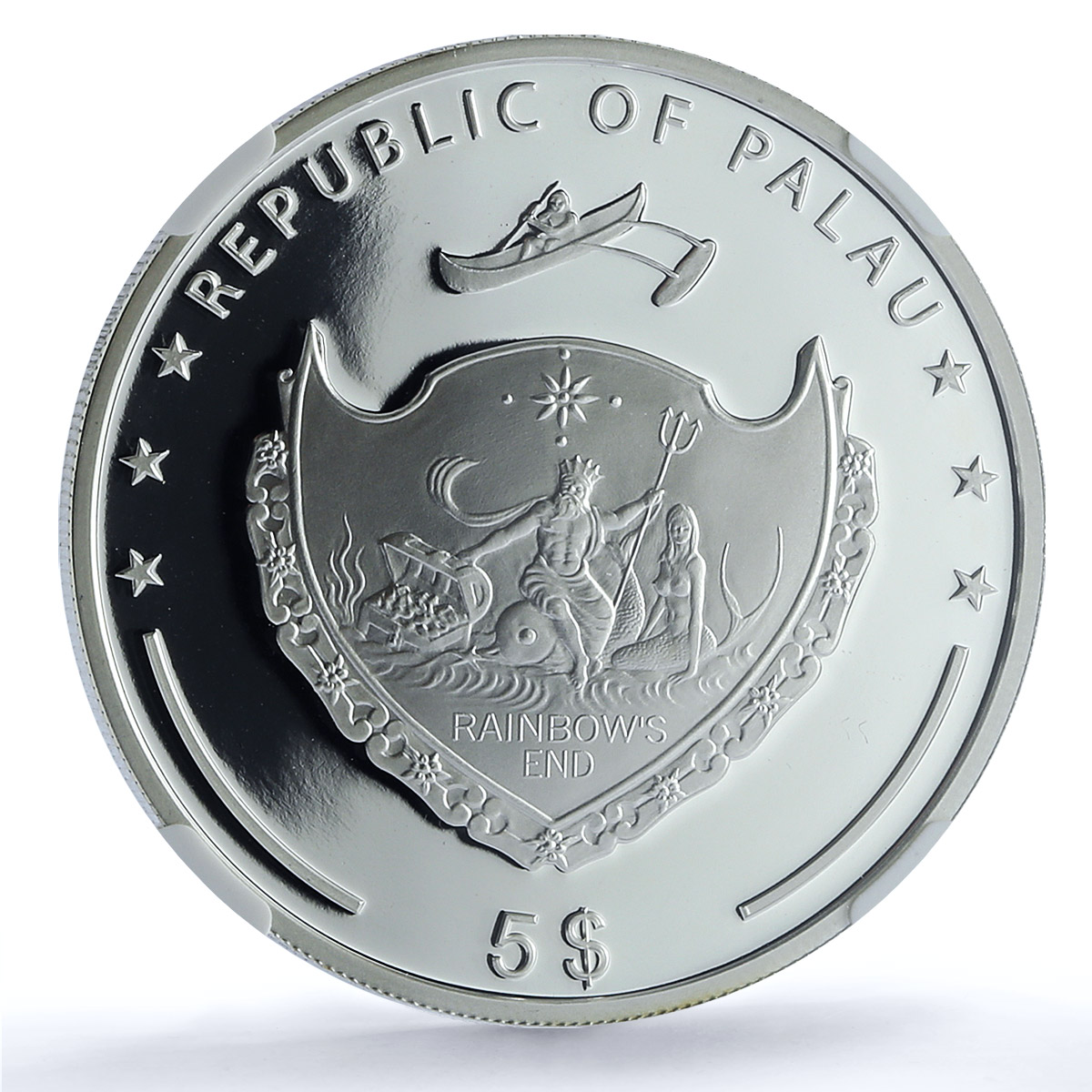 Palau 5 dollars Ounce of Luck KM-189 Flora Clover PF 69 NGC silver coin 2006 Palau 5 dollars Ounce of Luck KM-189 Flora Clover PF 69 NGC silver coin 2006