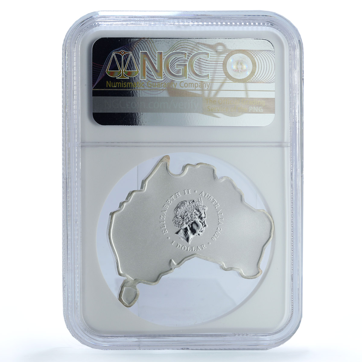 Australia 1 dollar Shanghai Expo Map Shape Kookaburra MS 69 NGC silver coin 2010 Australia 1 dollar Shanghai Expo Map Shape Kookaburra MS 69 NGC silver coin 2010
