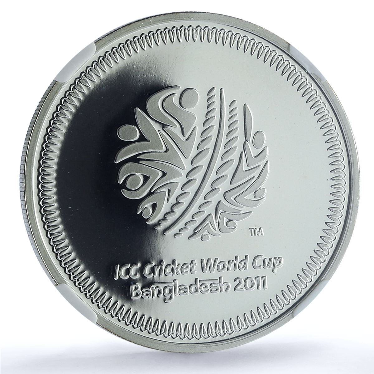 Bangladesh 10 taka Cricket World Cup KM-27 Sports PF 69 NGC silver coin 2011 Bangladesh 10 taka Cricket World Cup KM-27 Sports PF 69 NGC silver coin 2011