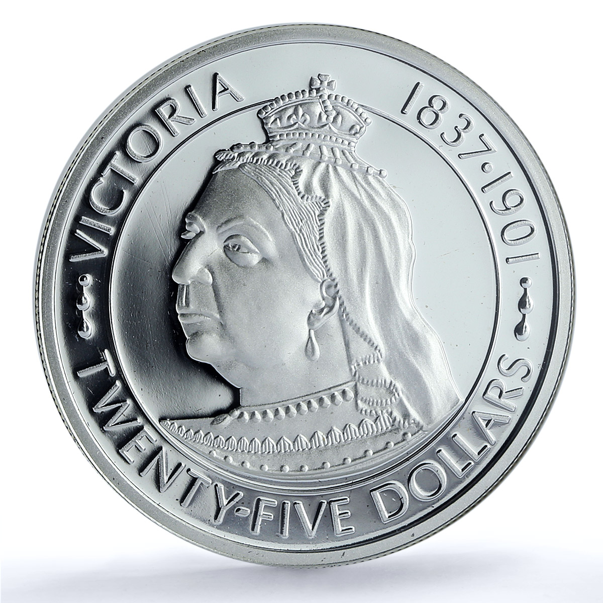Cayman Islands 25 dollars Queen Victoria KM-20 PF 70 NGC silver coin 1977 Cayman Islands 25 dollars Queen Victoria KM-20 PF 70 NGC silver coin 1977
